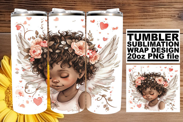 Romantic 20oz Tumbler Wrap for Lovers Sublimation afrosvg 
