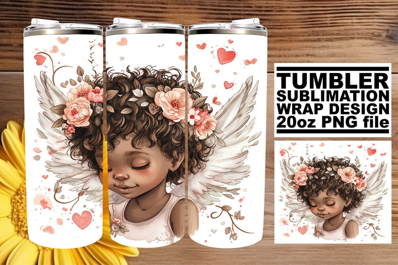 Romantic 20oz Tumbler Wrap for Lovers Sublimation afrosvg 