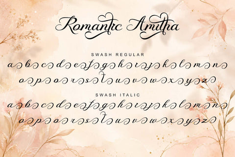 Romantic Amitha Font Prasetya Letter 
