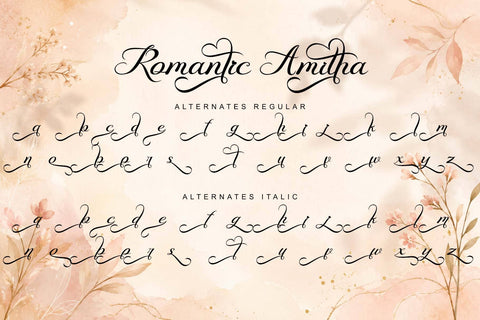 Romantic Amitha Font Prasetya Letter 