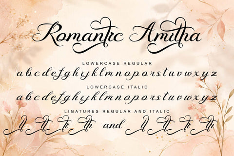 Romantic Amitha Font Prasetya Letter 