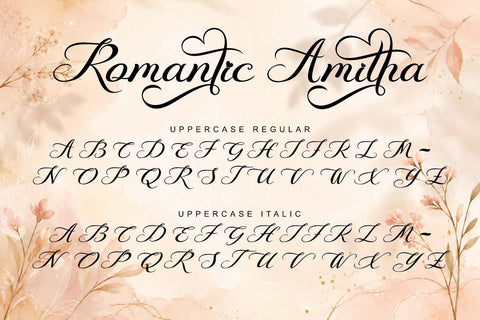 Romantic Amitha Font Prasetya Letter 
