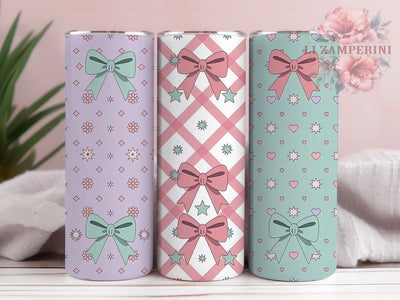 Romantic Boho Coquette Tumbler, Boho Floral, Romantic Theme, Sublimation Art, 20oz Tumbler, Cute Wrap, Elegant Design Sublimation Li Zamperini 