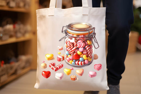 Romantic Candy Jars Clipart Sublimation Rupkotha 