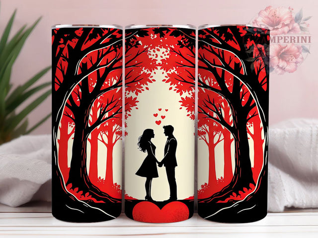 Romantic Couple Anniversary Tumbler, His and Hers Pattern, Romantic Love Design, 20Oz Sublimation Wrap, Sweet Couple Art, Elegant Anniversary Texture, Tumbler Sublimation Sublimation Li Zamperini 