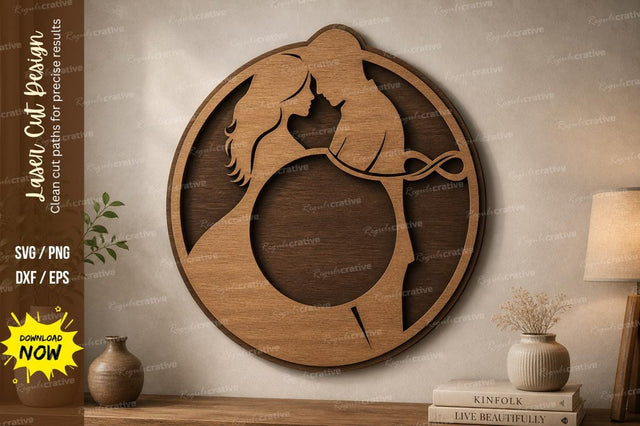 Romantic Couple Frame laser Cut svg Cutting file SVG Regulrcrative 