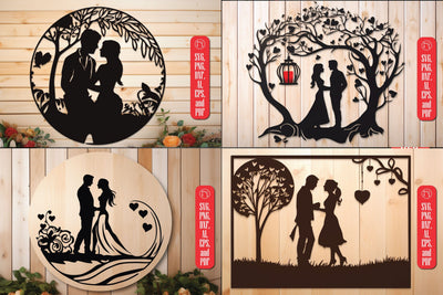 Romantic Couple Laser Cut SVG Bundle SVG MD JOYNAL ABDIN 