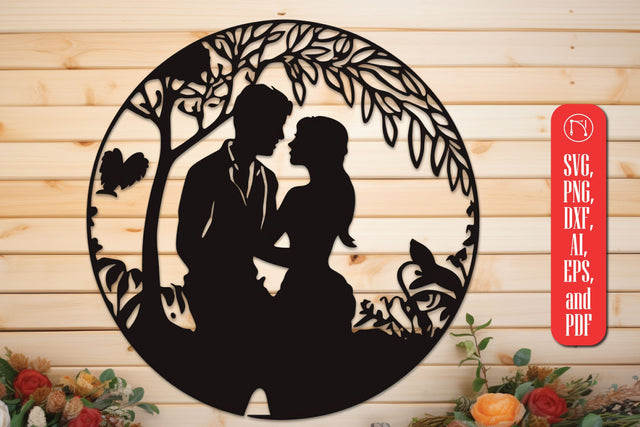 Romantic Couple Laser Cut SVG design SVG MD JOYNAL ABDIN 
