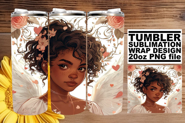 Romantic Cupid's Touch on Sublimation Tumblers Sublimation afrosvg 