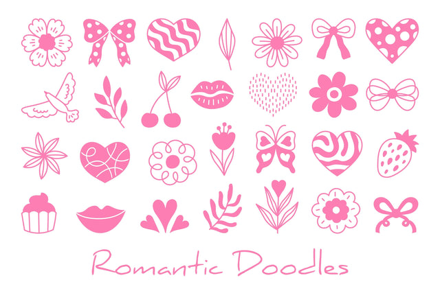 Romantic Doodles PNG Clipart Sublimation Rin Green 