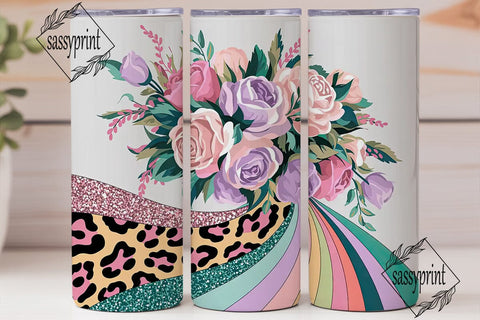 Romantic Floral 20oz Tumbler Wrap Sublimation sassyprint 