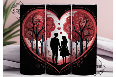 Romantic Forest Heart 20oz Tumbler Wrap Sublimation sassyprint 