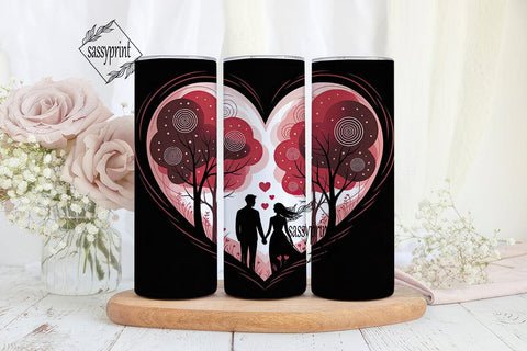 Romantic Forest Heart 20oz Tumbler Wrap Sublimation sassyprint 