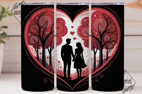 Romantic Forest Heart 20oz Tumbler Wrap Sublimation sassyprint 