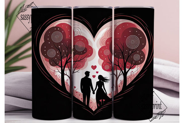 Romantic Forest Heart 20oz Tumbler Wrap Sublimation sassyprint 