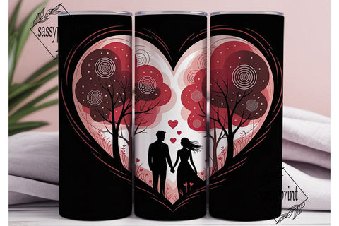Romantic Forest Heart 20oz Tumbler Wrap Sublimation sassyprint 
