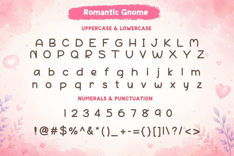 Romantic Gnome - Valentine Handwritten Font Font AnningArts Design 