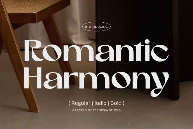 Romantic Harmony Font Zeenesia Std 