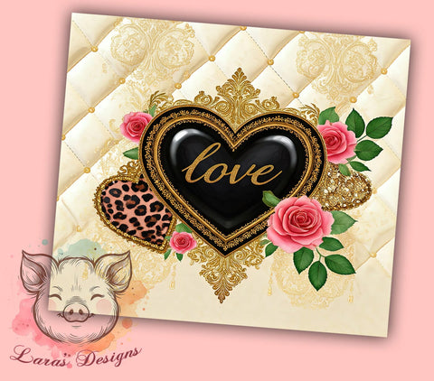 Romantic Heart Valentines Day Tumbler, Love Tumbler Wrap, 20oz Sublimation Design, Romantic Gift Idea, Heart Design Tumbler, Personalized Valentines Gift, Cute Love Mug Sublimation Lara' s Designs 