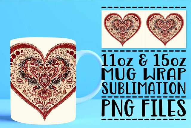 Romantic Heart Wrap Sublimation afrosvg 