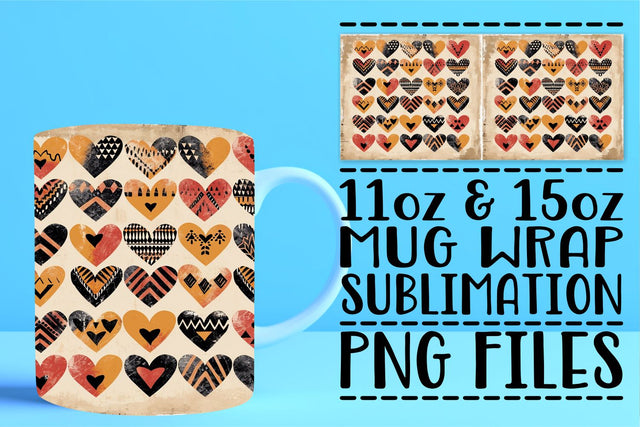 Romantic Heart Wrap Sublimation afrosvg 