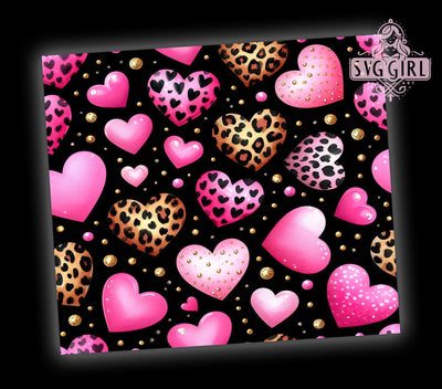 Romantic Hearts 20oz Tumbler, Hearts Tumbler Wrap, 20oz Sublimation, Love Theme Tumbler, Romantic Gift, Cute Tumbler Design, Holiday Tumbler Wrap Sublimation SvggirlplusArt 
