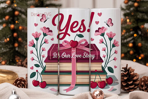 Romantic Love Story 20oz Tumbler Wrap Sublimation DesignSVG 