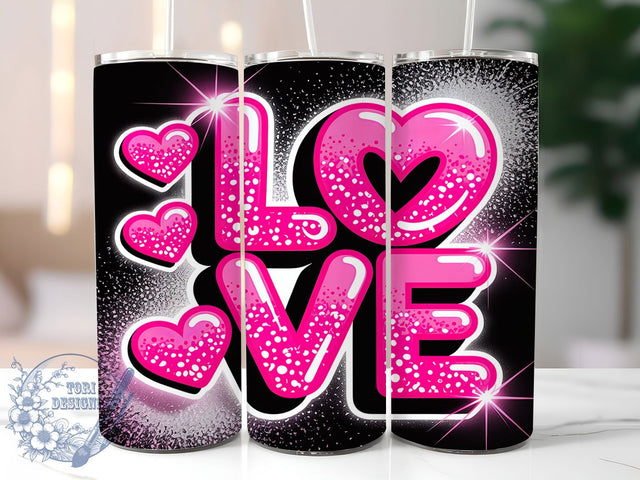 Romantic Love Valentine Tumbler, Romantic Heart Pattern, Cute Valentine Design, 20Oz Sublimation Wrap, Sweet Love Art, Passion Heart Texture, Tumbler Sublimation Sublimation ToriDesigns 