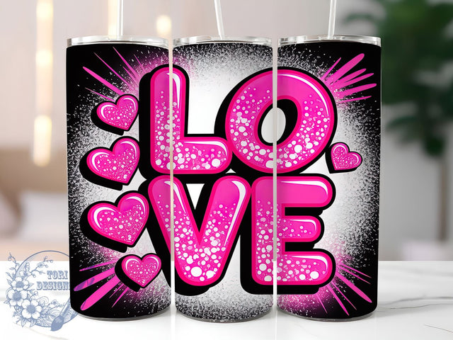 Romantic Love Valentine Tumbler, Romantic Heart Pattern, Cute Valentine Design, 20Oz Sublimation Wrap, Sweet Love Art, Passion Heart Texture, Tumbler Sublimation Sublimation ToriDesigns 