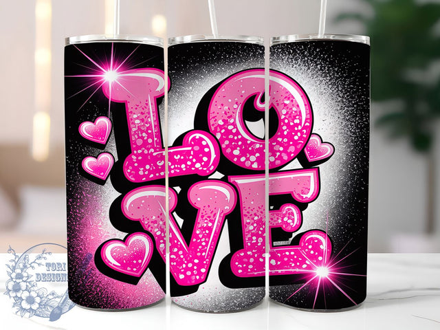 Romantic Love Valentine Tumbler, Romantic Heart Pattern, Cute Valentine Design, 20Oz Sublimation Wrap, Sweet Love Art, Passion Heart Texture, Tumbler Sublimation Sublimation ToriDesigns 