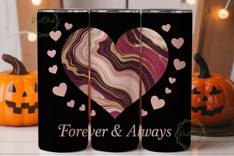 Romantic Marble Heart 20oz Tumbler Wrap Sublimation PixelChick 