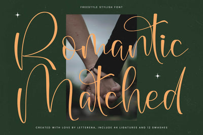 Romantic Matched - Freestyle Stylish Font Font Letterena Studios 