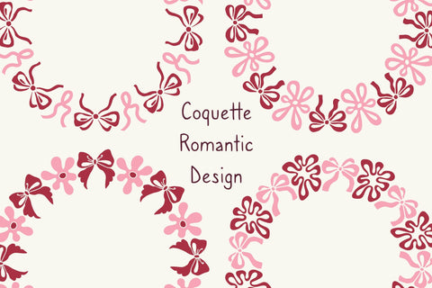 Romantic Pink Coquette Wreaths Sublimation Rin Green 