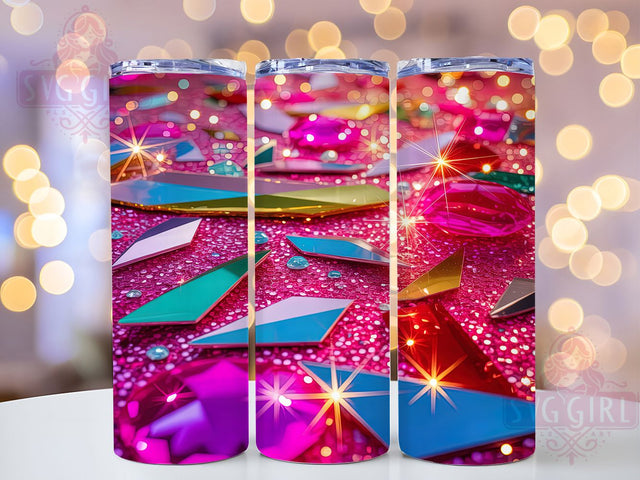 Romantic Pink Glitter Tumbler, Romantic Sparkly Design, Seamless Tumbler Wrap, 20Oz Sublimation, Sparkly Pink Art, Glitter Ombre Printable, Romantic Tumbler Design Sublimation SvggirlplusArt 