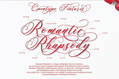 Romantic Rhapsody | Modern Calligraphy Font studioalmeera 