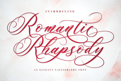 Romantic Rhapsody | Modern Calligraphy Font studioalmeera 