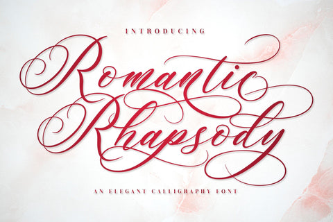 Romantic Rhapsody | Modern Calligraphy Font studioalmeera 