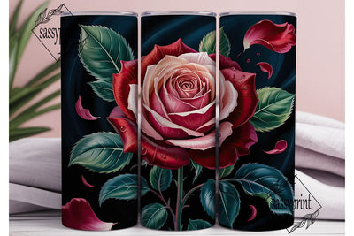 Romantic Rose Garden 20oz Tumbler Wrap Sublimation sassyprint 
