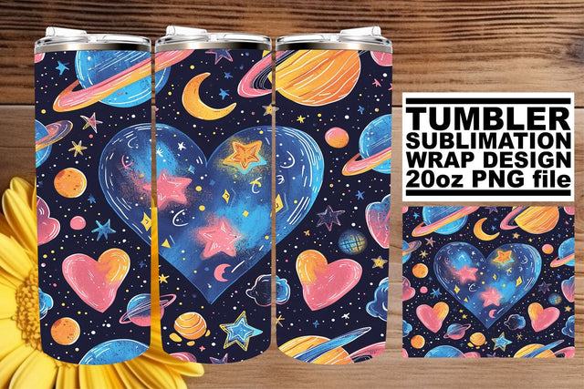 Romantic Tumbler Wrap for Valentine's Day Sublimation afrosvg 