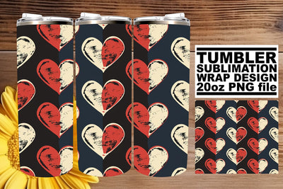 Romantic Tumbler Wrap for Valentine's Day Sublimation afrosvg 