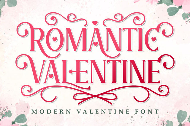Romantic Valentine - Beautiful Valentine Font Font Masyafi Studio 