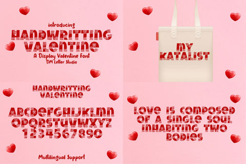 Romantic Valentine Fonts Bundle: Sweet, Retro & Modern Styles Font Dm Letter Studio 