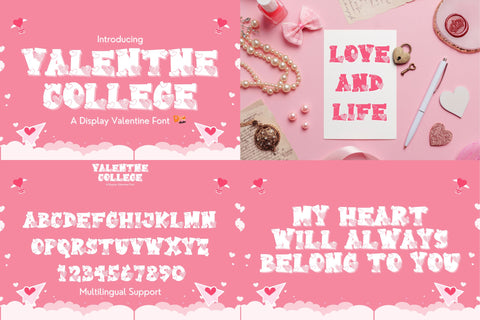 Romantic Valentine Fonts Bundle: Sweet, Retro & Modern Styles Font Dm Letter Studio 