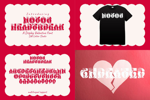 Romantic Valentine Fonts Bundle: Sweet, Retro & Modern Styles Font Dm Letter Studio 