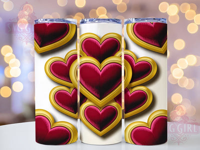 Romantic Valentine Hearts Tumbler, Love Cup Wrap, Romantic Sublimation Design, Heart Pattern Tumbler, Valentine Gift Wrap, Sweet Hearts Cup, Holiday Love Tumbler Sublimation SvggirlplusArt 