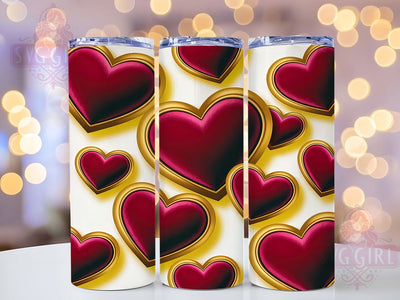 Romantic Valentine Hearts Tumbler, Love Cup Wrap, Romantic Sublimation Design, Heart Pattern Tumbler, Valentine Gift Wrap, Sweet Hearts Cup, Holiday Love Tumbler Sublimation SvggirlplusArt 