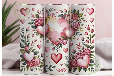 Romantic Valentine's Tumbler Wrap Sublimation PixelChick 