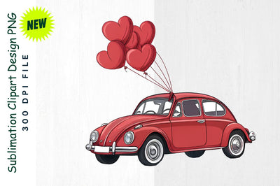 Romantic Vintage Car Sublimation Clipart Sublimation Regulrcrative 