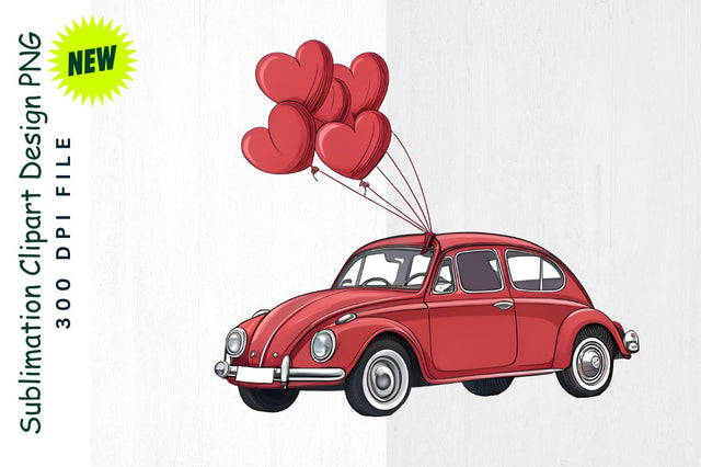 Romantic Vintage Car Sublimation Clipart Sublimation Regulrcrative 