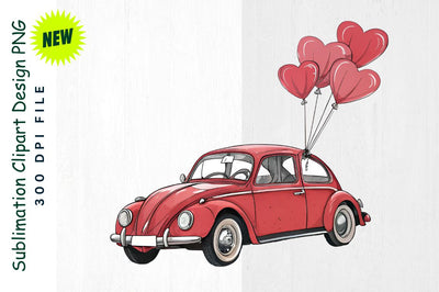 Romantic Vintage Car Sublimation Clipart Sublimation Regulrcrative 